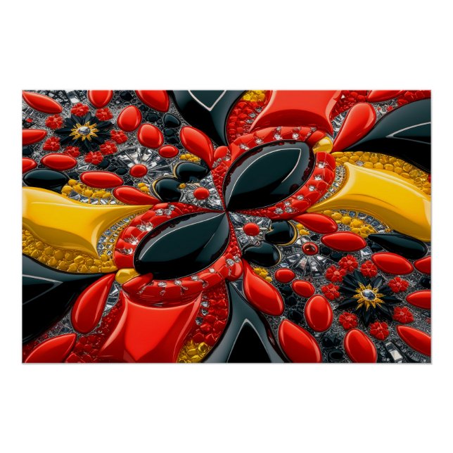 Affiche murale avec design de couleurs Allemagne (Devant)