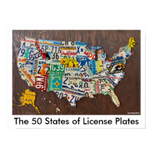 Affiche murale de la carte de licence