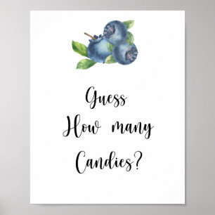 Affiche Myrtille - devinez combien de bonbons