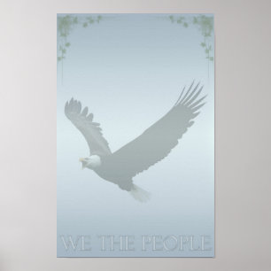Affiche 'Nous Le Peuple' USA aigle chauve patrioti