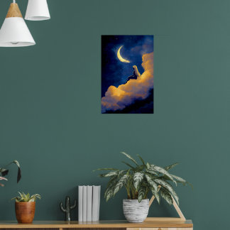 Affiche Nuages au Clair de Lune 40x60 Art mural rê
