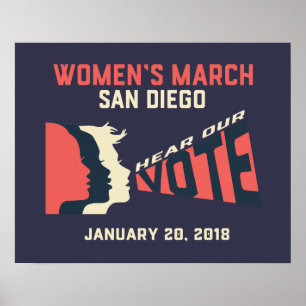Affiche officielle de mars San Diego mars des