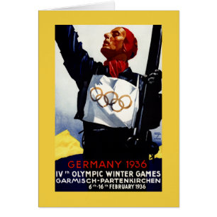 Affiche olympique de publicité de 1936 jeux