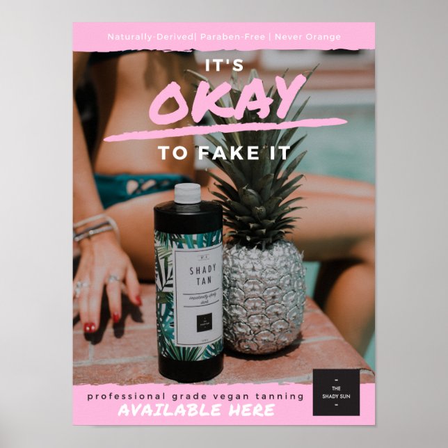 Affiche ombragée - de marque rose (Devant)