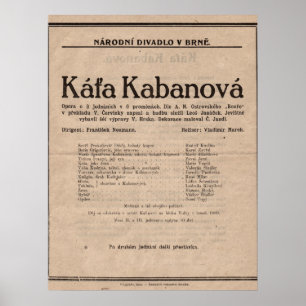 Affiche - Opéra de Leoš Janáček Káťa Kabanová