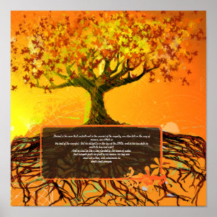 Affiche originale de l'arbre aux racines en détres