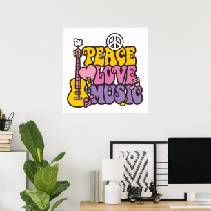 Affiche Paix, Amour et Musique