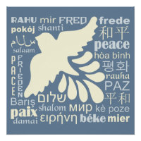 Affiche PAIX en plusieurs langues