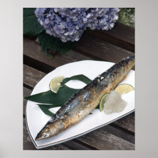 Affiche papier pour dîner de poisson (mat)