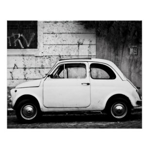 Affiche parfaite Fiat 500 % pipe% Rome Italie de