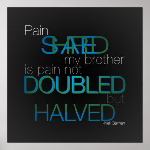 Affiche partagée par douleur