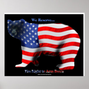 AFFICHE Patriotique anti-chasse amusante sur le DR