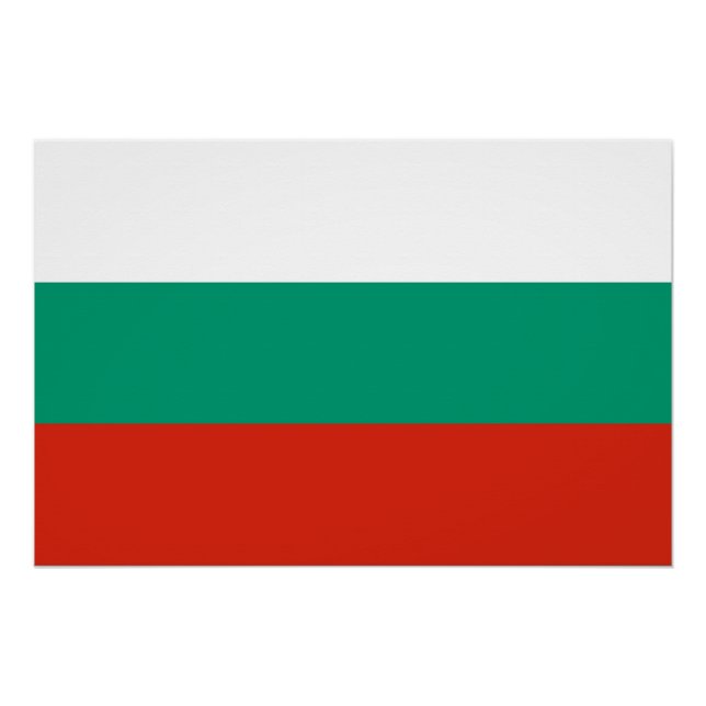 Affiche patriotique avec Drapeau de Bulgarie (Devant)