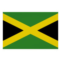 Affiche patriotique avec Drapeau de Jamaïque