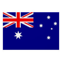 Affiche patriotique avec Drapeau de l'Australie