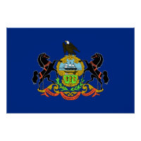 Affiche patriotique avec drapeau de Pennsylvanie