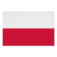 Affiche patriotique avec Drapeau de Pologne