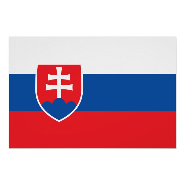 Affiche patriotique avec Drapeau de Slovaquie (Devant)