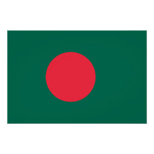 Affiche patriotique avec drapeau du Bangladesh
