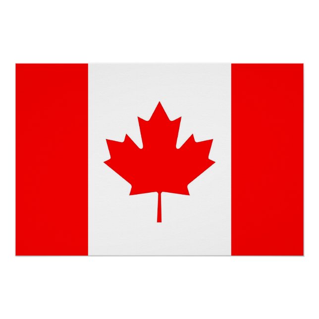 Affiche patriotique avec drapeau du Canada (Devant)