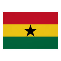 Affiche patriotique avec drapeau du Ghana