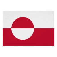 Affiche patriotique avec drapeau du Groenland