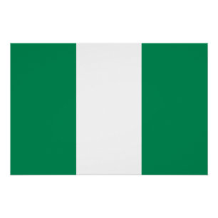Affiche patriotique avec drapeau du Nigeria