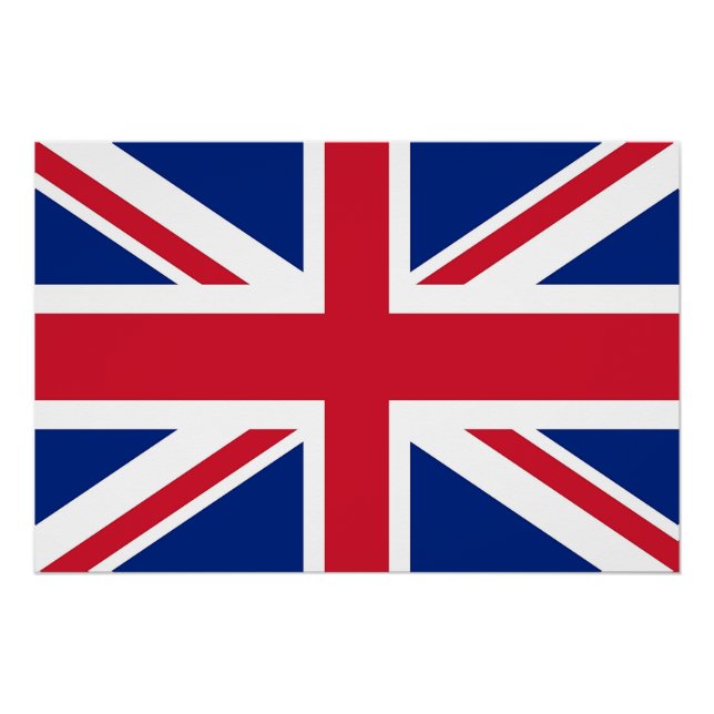 Affiche patriotique avec drapeau du Royaume-Uni (Devant)