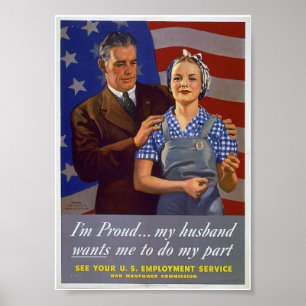 Affiche patriotique de 2ÈME GUERRE
