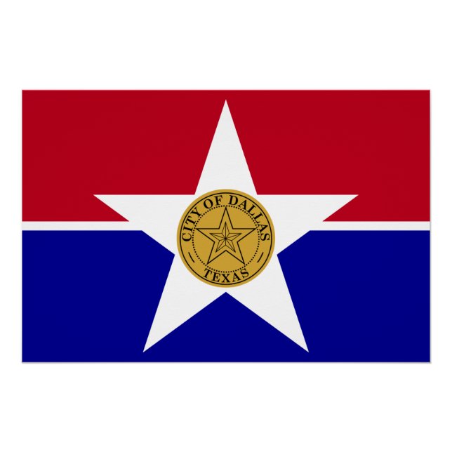 Affiche patriotique murale avec Dallas (Devant)