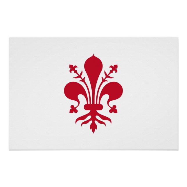 Affiche patriotique murale avec drapeau de Florenc (Devant)