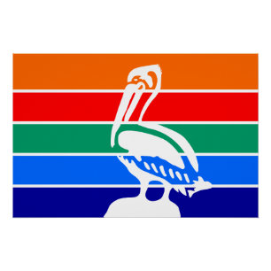 Affiche patriotique murale avec drapeau de Saint-P