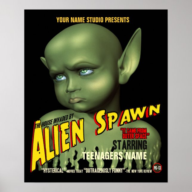 Affiche personnalisable Alien Spawn B-Movie (Devant)
