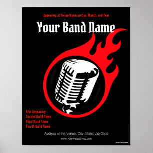 Affiche personnalisable de concert