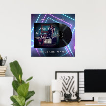 Affiche personnalisable de disques de vinyle