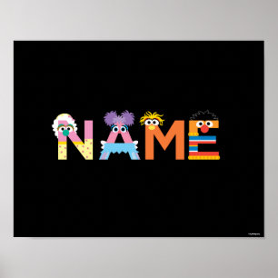 Affiche personnalisable de l'alphabet de Rue Sésam
