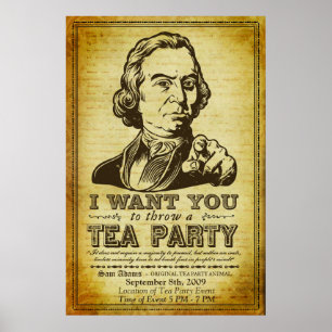 Affiche personnalisable d'événement de thé de Sam