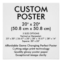 Affiche personnalisée brillante 20" x 20" (50,8 cm