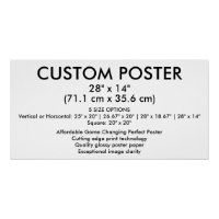 Affiche personnalisée brillante horizontale 71,1 c
