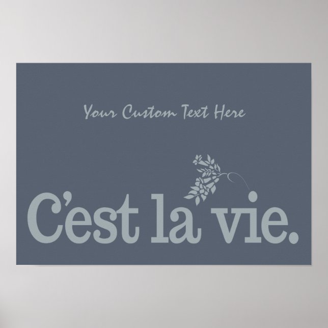 Affiche personnalisée C'est La Vie (Devant)