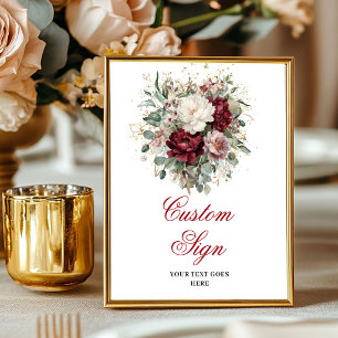 Affiche personnalisée de fleurs d'eucalyptus rouge