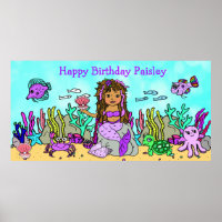Affiche personnalisée de joyeux anniversaire de si