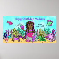 Affiche personnalisée de joyeux anniversaire Sirèn