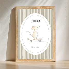 Affiche personnalisée de la nurserie de souris mig