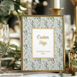 Affiche personnalisée de mariage Luxe Sage Green G