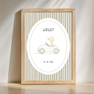 Affiche personnalisée de pépinière de voiture de c