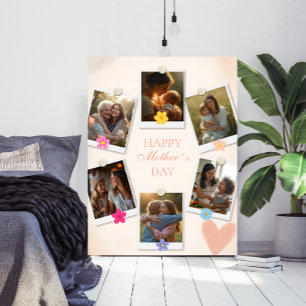 Affiche personnalisée de photos florales pour la f