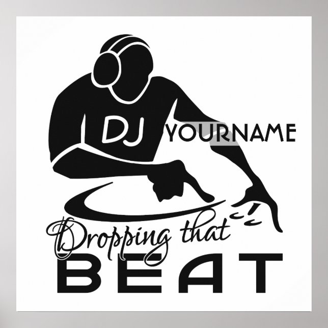 Affiche personnalisée DJ (Devant)