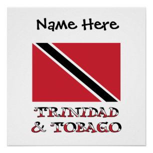 Affiche personnalisée Drapeau Trinité-Tobago