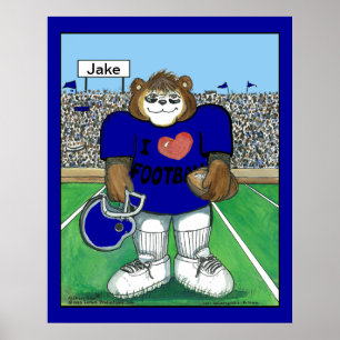 Affiche personnalisée du football - couleurs